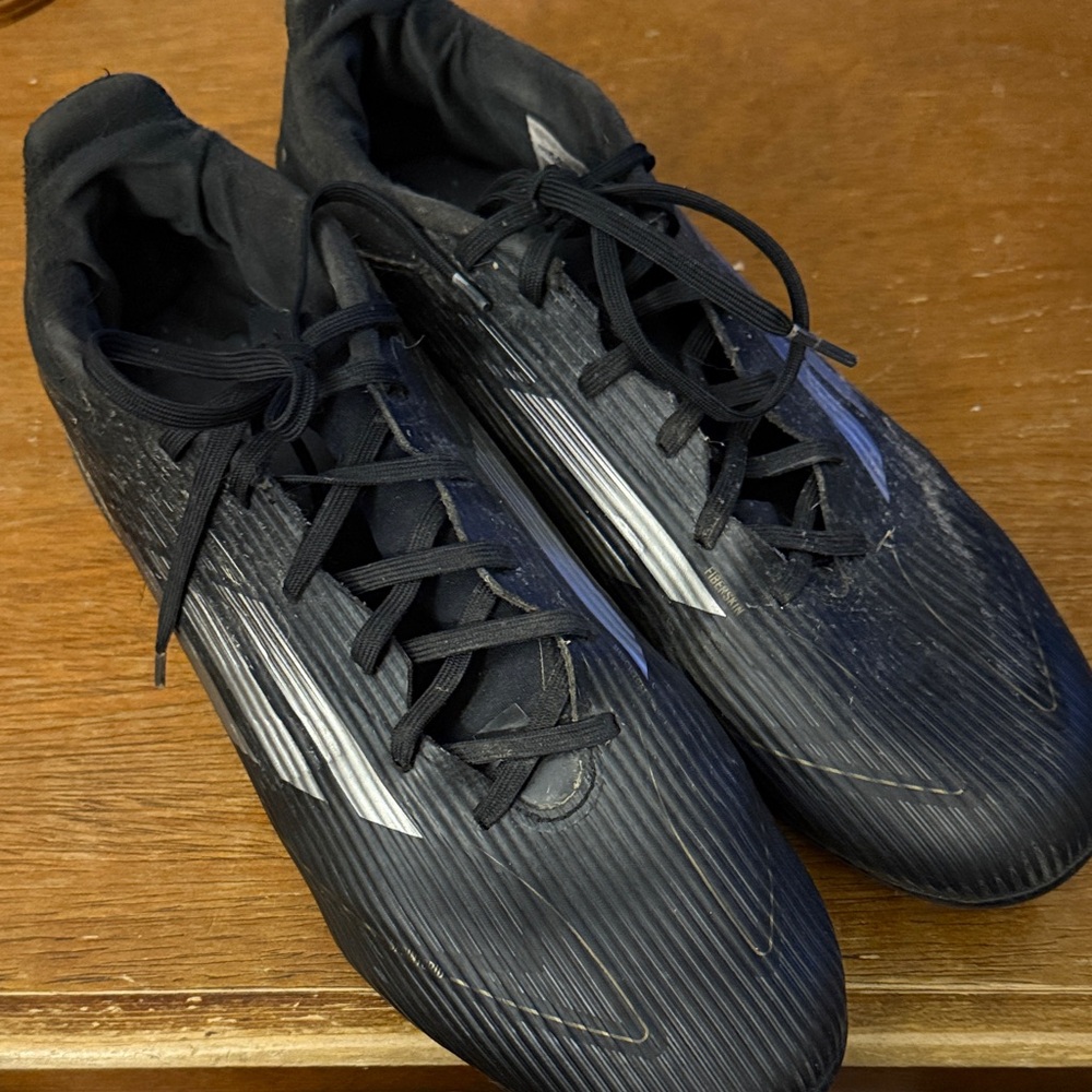Adidas Black and White Soccer Shoes